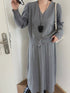 Winter Button Down Cardigan With Skirts Sets